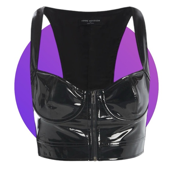 🌼 NWOT Naked Wardrobe Vinyl Corset Top 🌼 - Picture 6 of 10